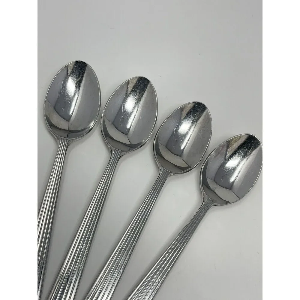 Reed & Barton Berkeley 18/10 Stainless Steel Flatware Tea Spoon 6.25” Set Of 4